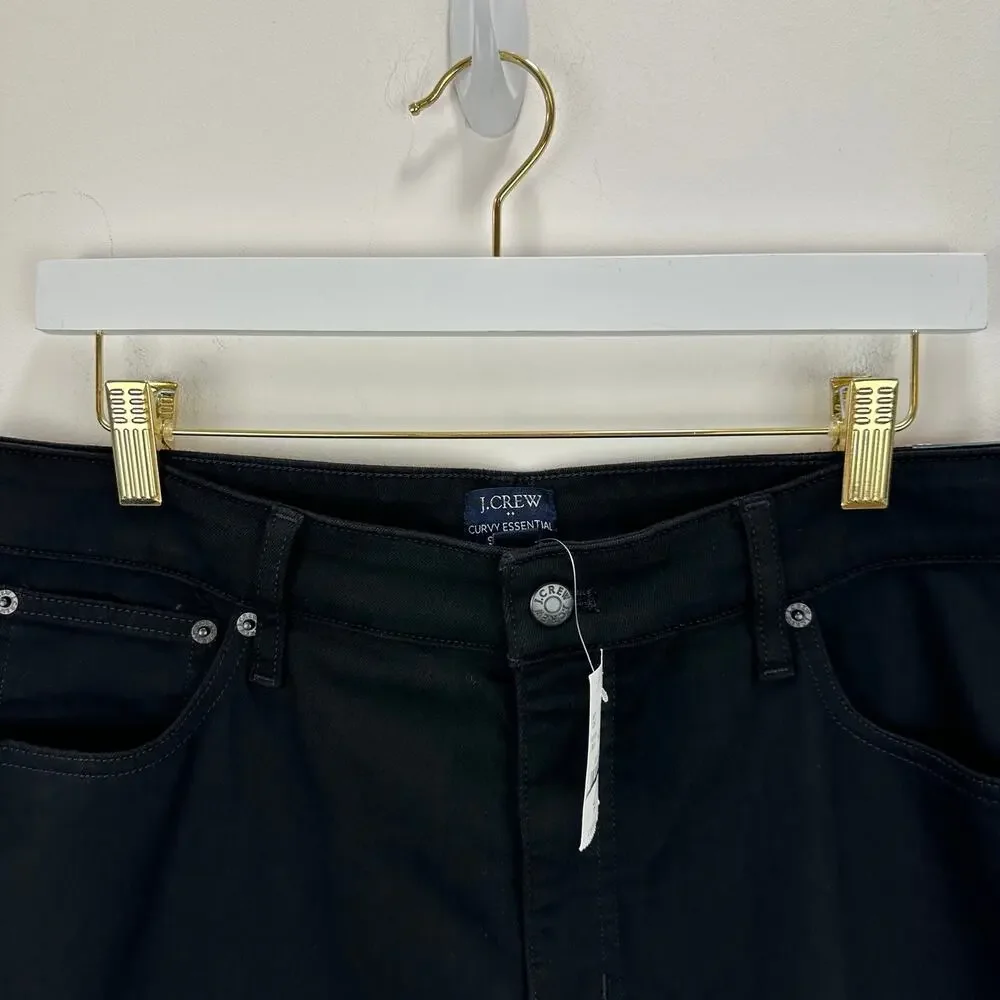 J.Crew Curvy Essential Straight Black Jean All Day Stretch Womens US 32 NWT - Picture 7 of 14